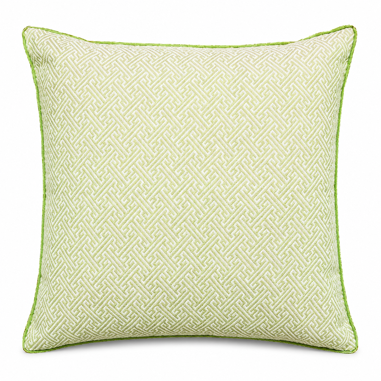 Green Geometric Cushion