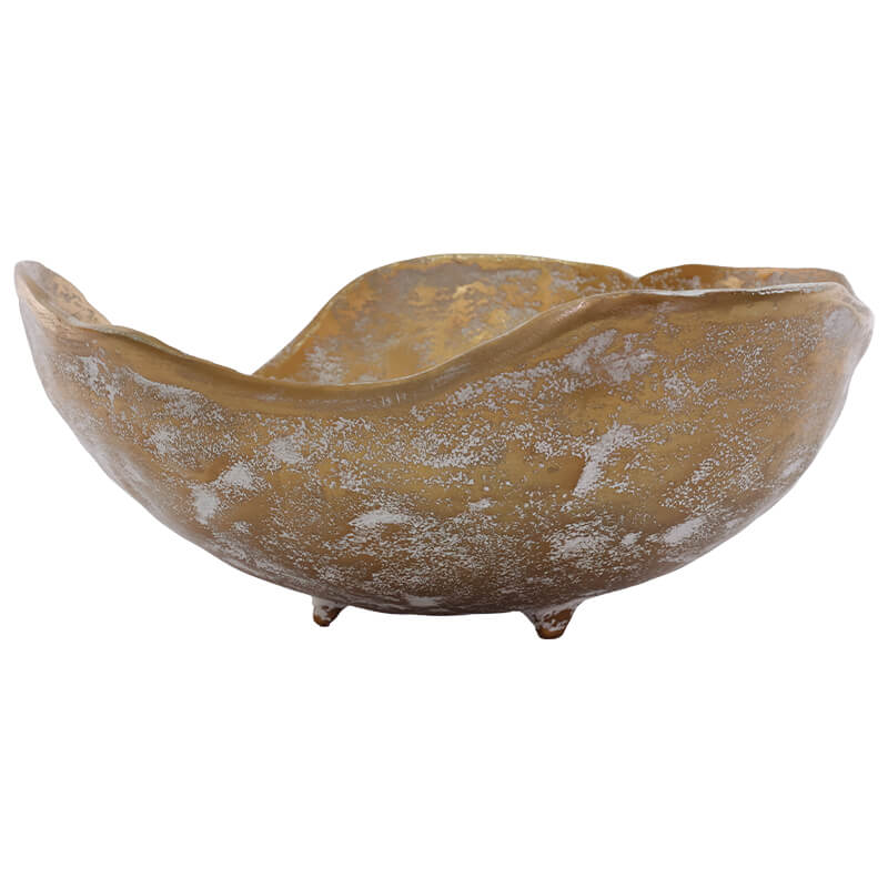 White-washed Gold Bowl