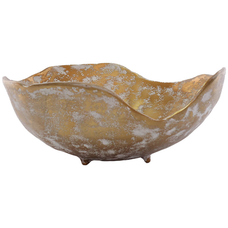 White-washed Gold Bowl