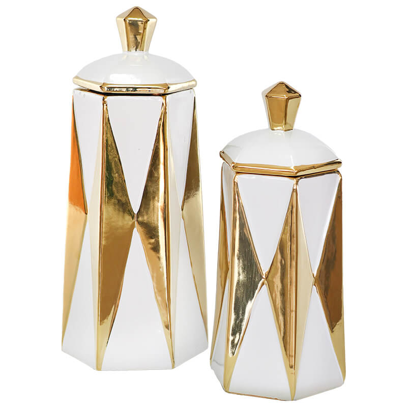 Gold/White Jar