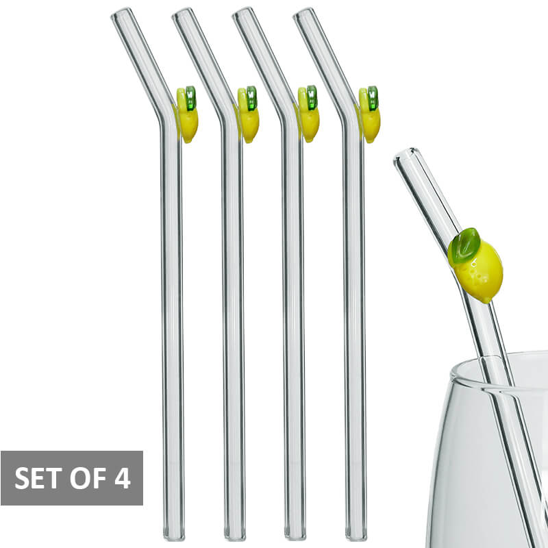 Lemon Glass Straw Set