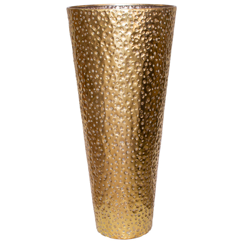 Gold Hammered Giant Vase