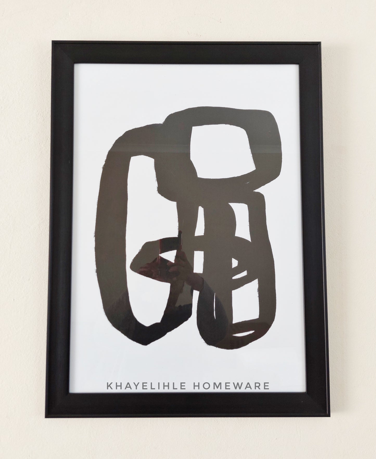 Jabu Black Abstract Artwork