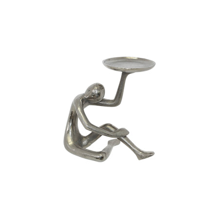 Ndoni raw steel candleholder