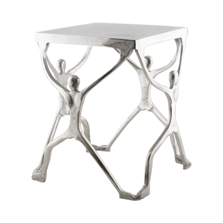 Buhle stainless steel side table