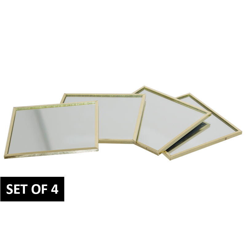Gold Mirror Coaster - S/4
