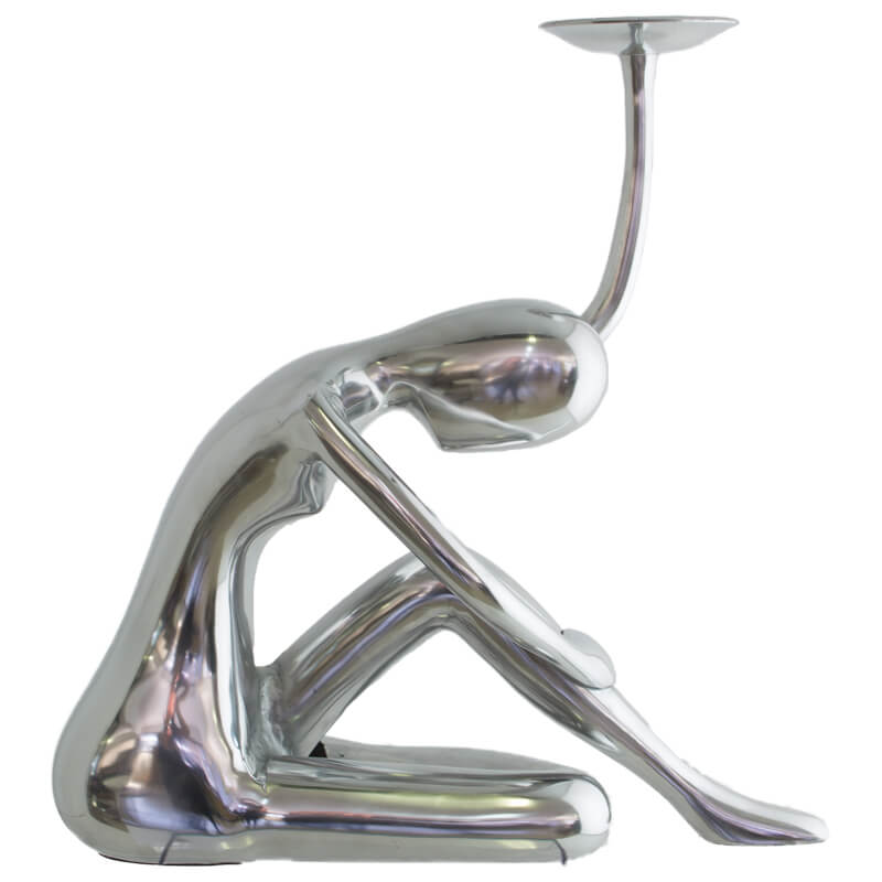 Ndoni Raw Steel Candleholder