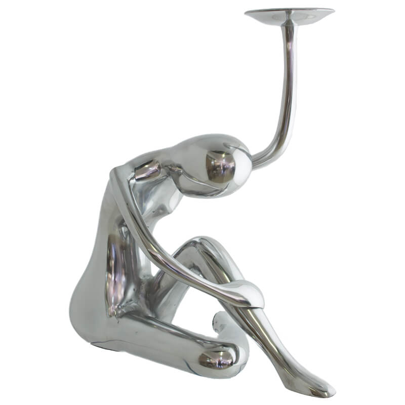 Ndoni Raw Steel Candleholder