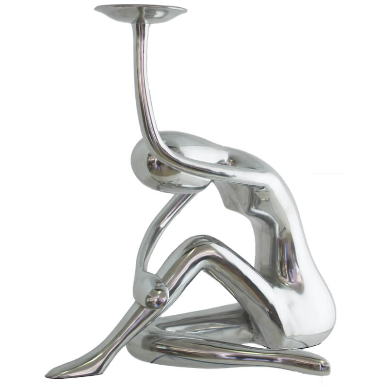 Ndoni Raw Steel Candleholder