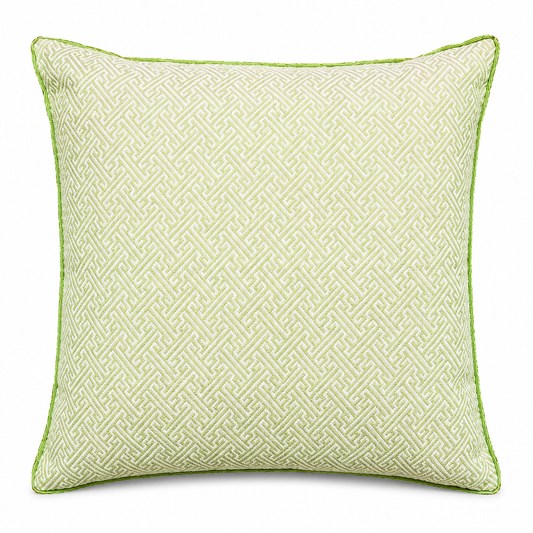 Green Geometric Cushion