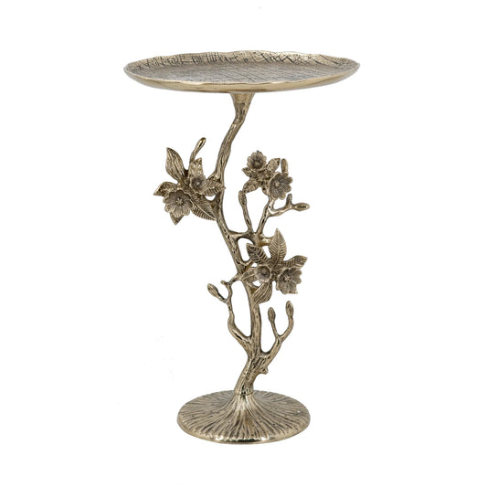 Gold Flower Vine Side Table