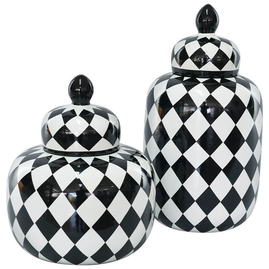 B/W Check Jars