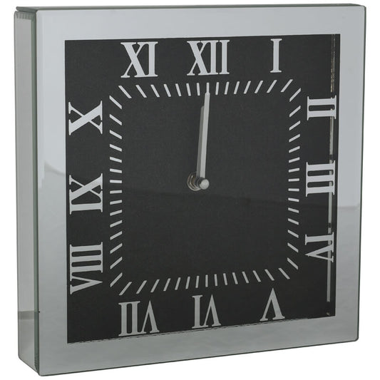 Black Square Glitter Clock