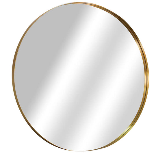 Gold Round Mirror